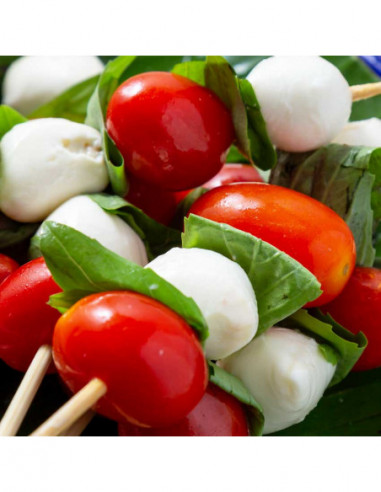 Italian Skewers (Cherry Tomatoes - Basil - Mozzarella) x20